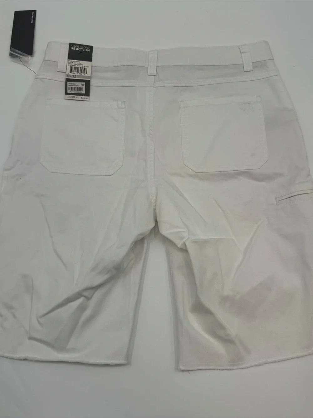 Kenneth Cole Reaction White Flat Front Men’s Shorts
